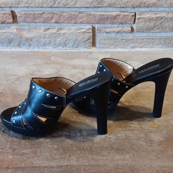 Michael Kors Black Leather Studded Women's Shoes - Picture 4 of 4